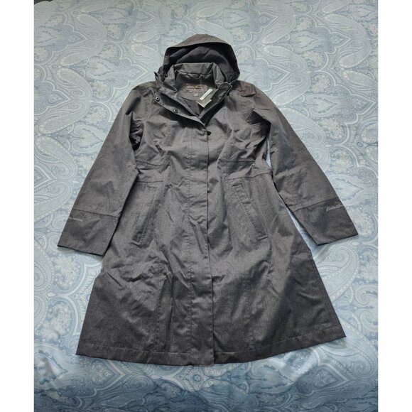 New Eddie Bauer Girl on the Go® Waterproof Trench Coat Size PETITE MEDIUM - Picture 3 of 8
